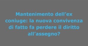 assegno divorzile