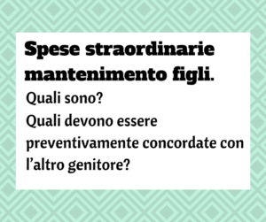 spese straordinarie mantenimento
